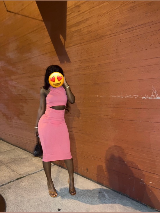 PrettyLittleThing Dresses & Skirts - PrettyLittleThing Pink Cut-Out Midi Dress